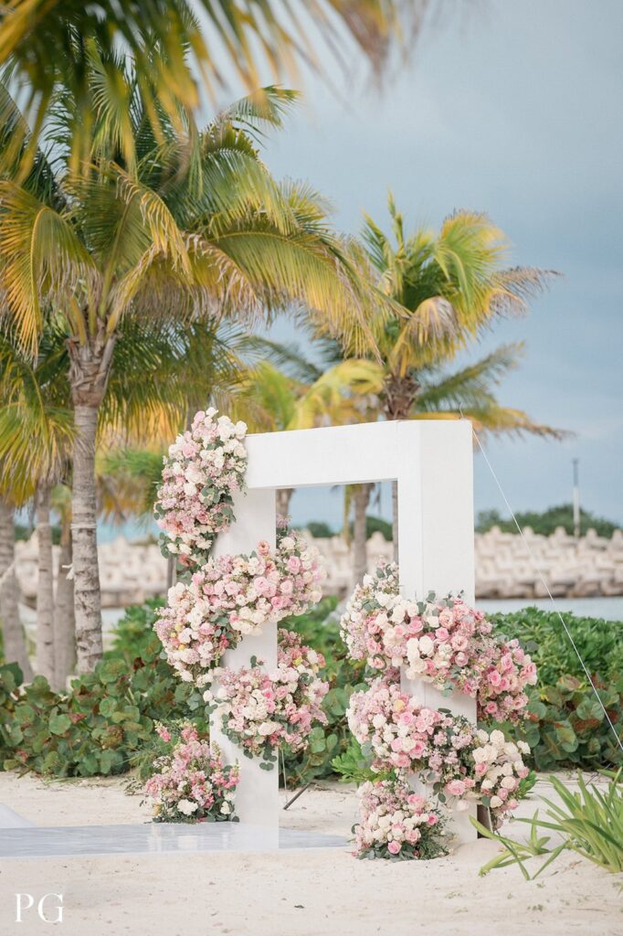 mexico beach wedding sls playa mujeres