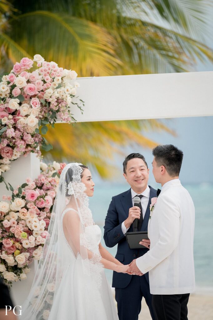 mexico beach wedding sls playa mujeres