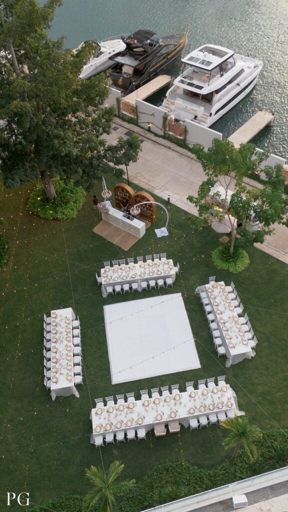 marina lawn reception sls playa mujeres - wedding planner Tracy French