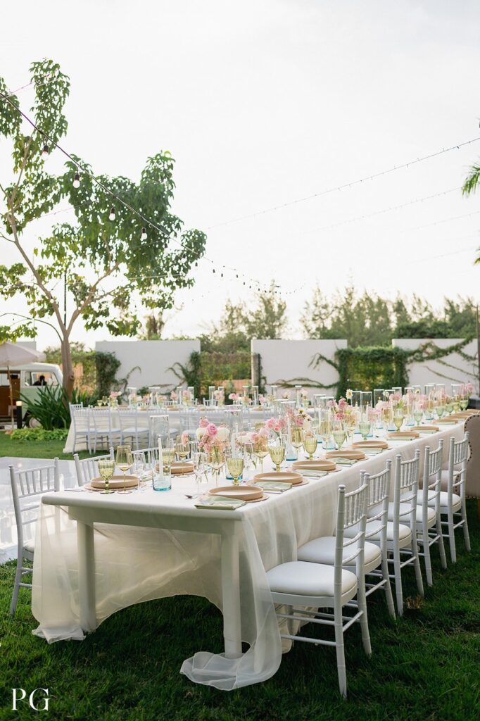 marina lawn reception sls playa mujeres - wedding planner Tracy French